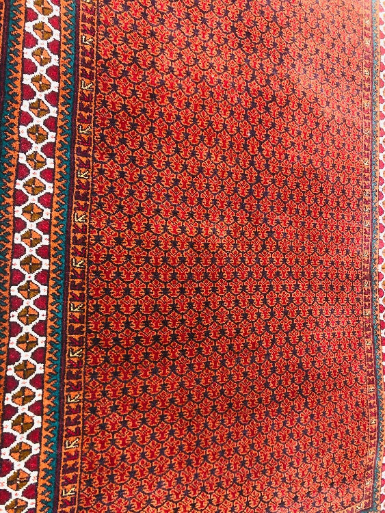 Superfine Baluch Hand Knotted Rug with Traditional Patterns (140x100 cm)