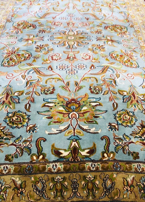 This attractive piece is SILK on SILK with quality of 24 x 24 - /products/handmade-custom-rugs-australia-kashmiri-silk