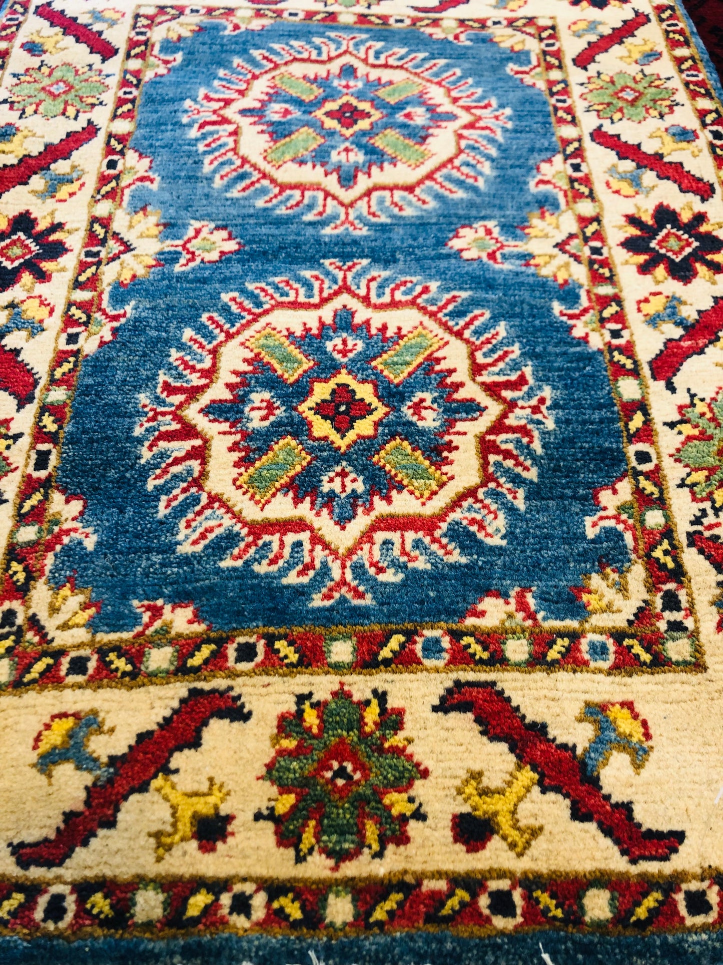 Handmade Hand Knotted Chubi Veg Dyes Rugs 90 X 60 cm