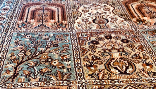 Guaranteed Original Hand Knotted Silk Wool Rug (90 x 150 cm) - /products/original-silk-kashmiri-wool-rug-90x150-cm