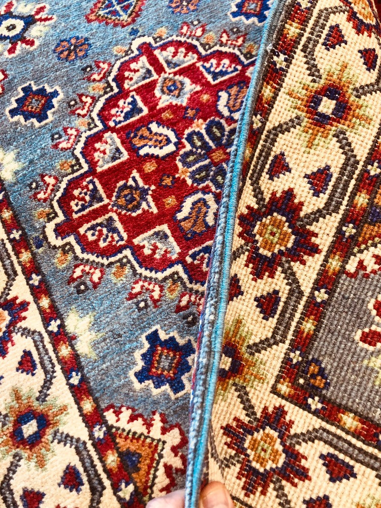 Masterpiece Handmade Hand Knotted Chubi Rug (90 X 60 cm)