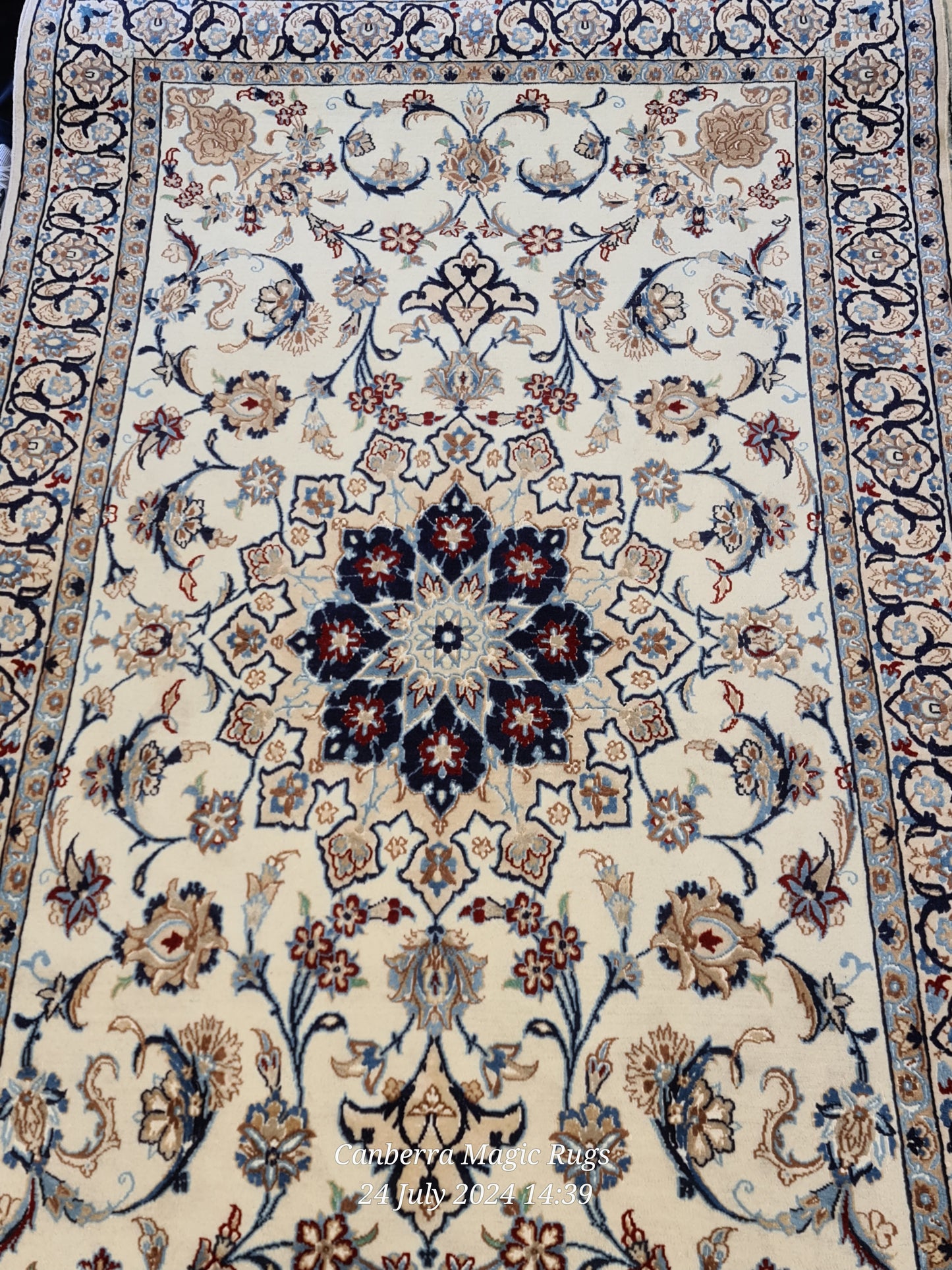 Persian Nain Handcrafted Rug 130x210 CM – Durable for High-Traffic Areas