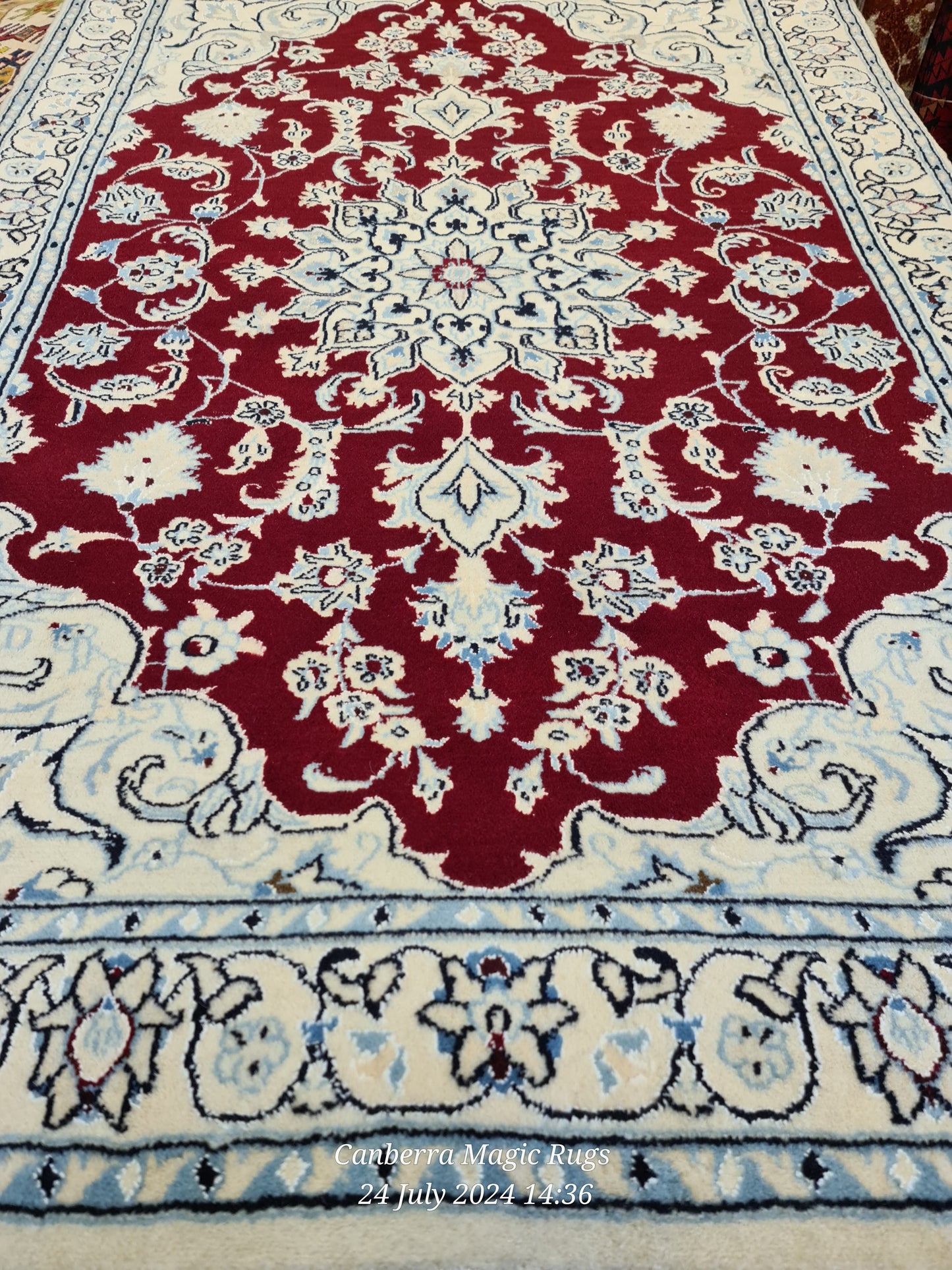 Persian Nain is Durable for High Trafficking Area (130 X 210 CM)