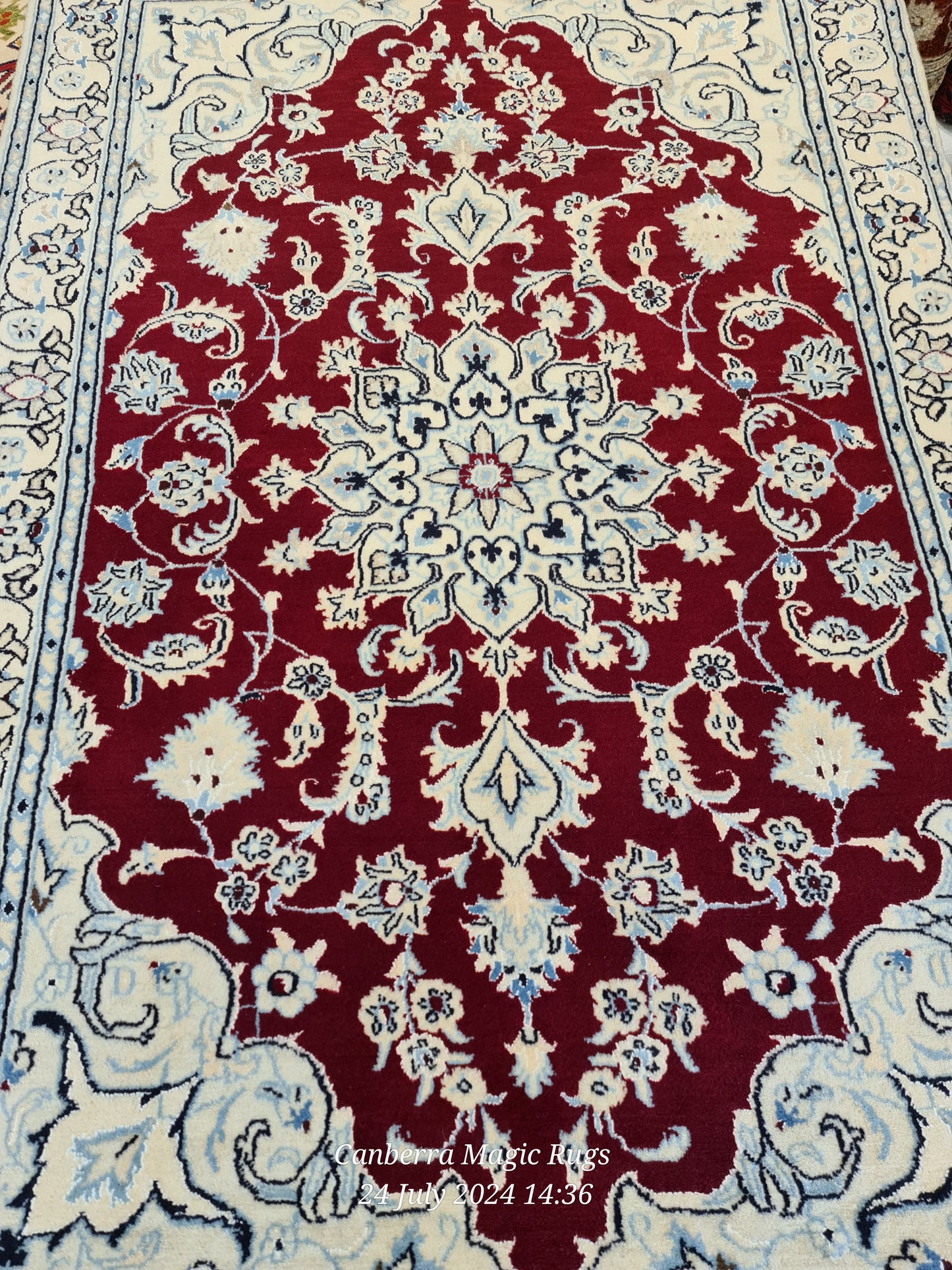 Persian Nain is Durable for High Trafficking Area (130 X 210 CM)