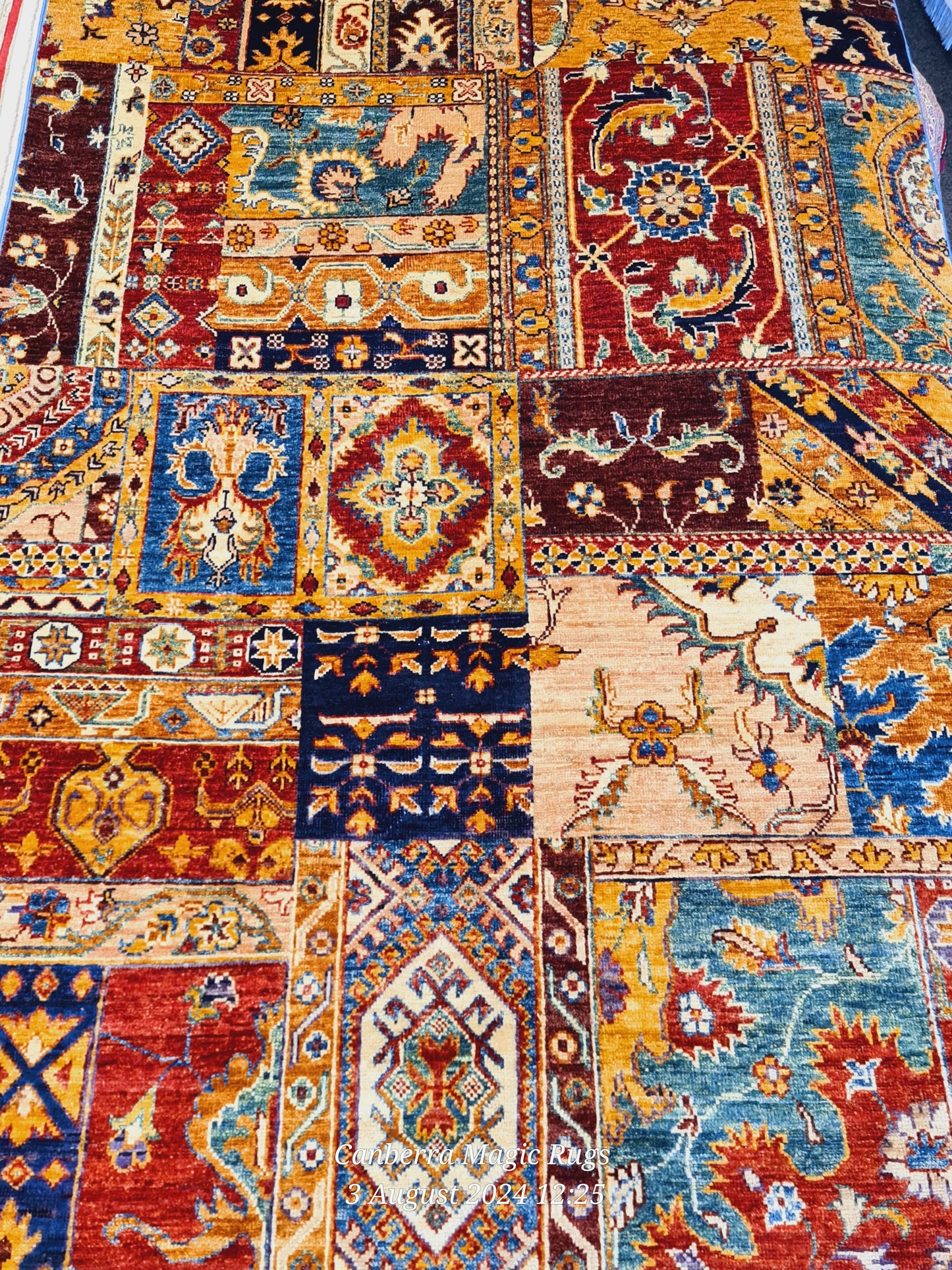 Fantastic Natural Red Base with Multi Colour Handmade Wool Rug – 190x125 CM