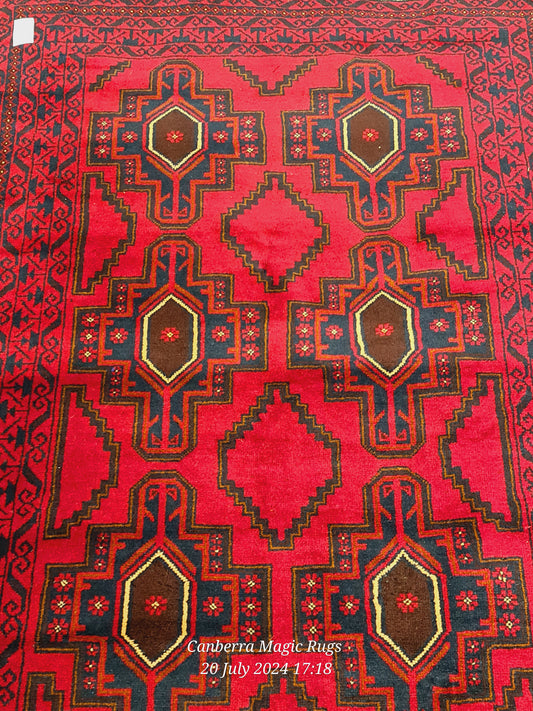 Geometric Baluchi Wool Rugs (107 x 192 CM) - /products/modern-wool-rugs-australia-107-x-192-cm