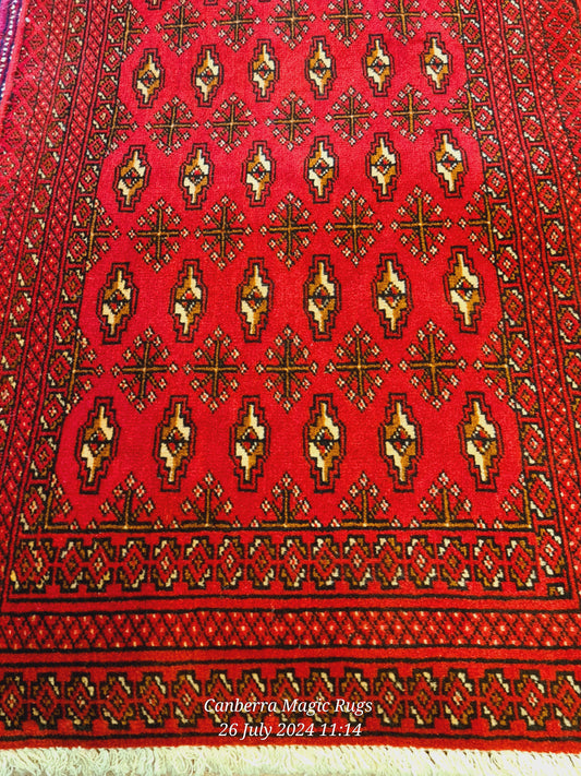 Turkmen Handmade Rug with Unique Tribal Patterns (58 X 110 CM) - /products/turkmen-handmade-rug-canberra-58-x-110-cm