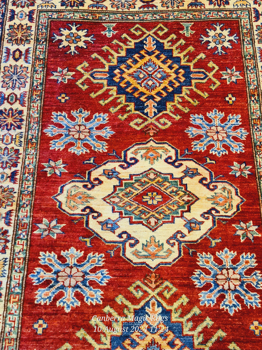 Super Kazak Handmade Wool Rugs (99 x 157 CM) - /products/superfine-handmade-wool-rugs-kazak-rugs-from-afghanistan