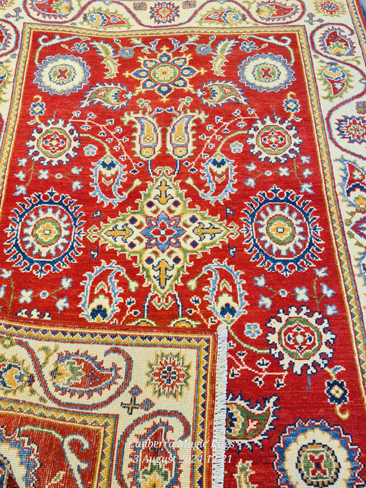 Kazak Tribal Area Rug – Handmade with Natural Vegetable Dyes (120 x 180 cm) - /products/superfine-kazak-tribal-area-rug-120-x-180