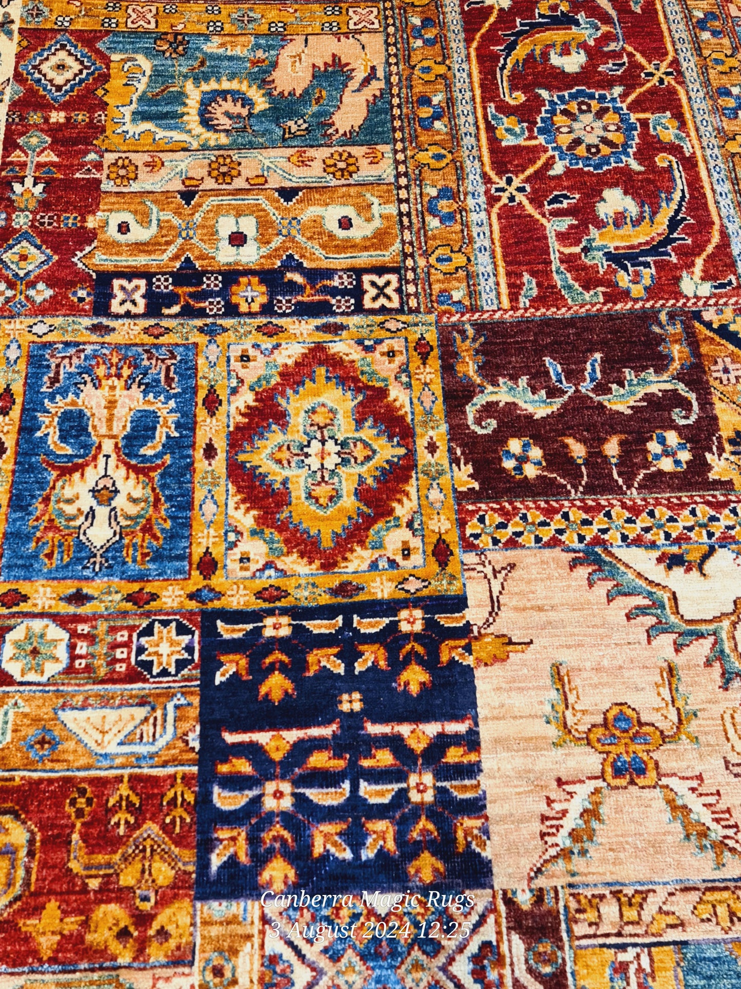 Fantastic Natural Red Base with Multi Colour Handmade Wool Rug – 190x125 CM