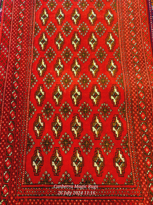 Turkmen Hand Knotted Rug (55 X 105 CM) – Handmade Custom Rugs - /products/turkmen-hand-knotted-rug-55x105-cm