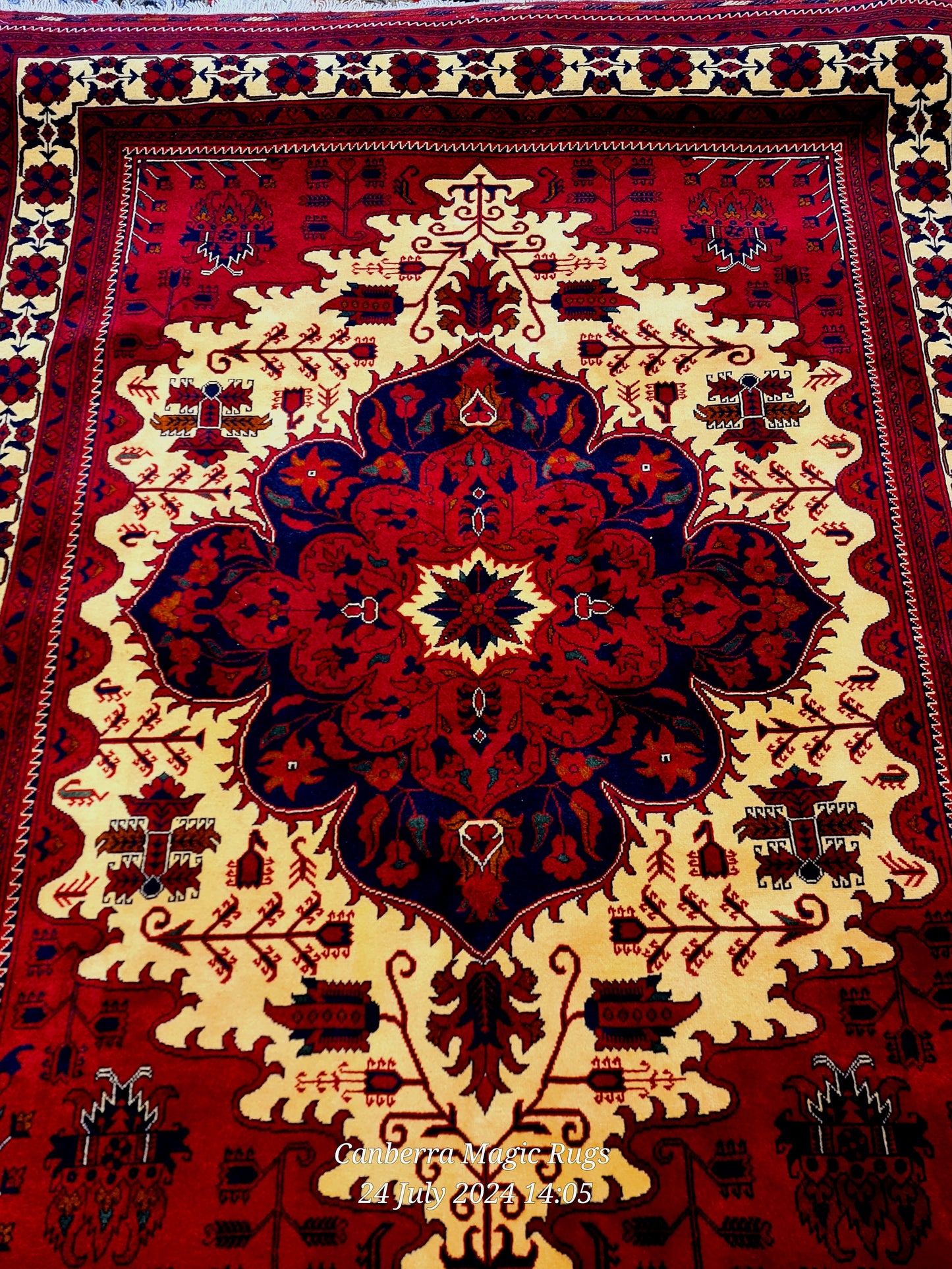 Beljik Wool Rug from North of Afghanistan (150 x 210 CM) | Authentic Wool Rugs Online – Magic Rugs