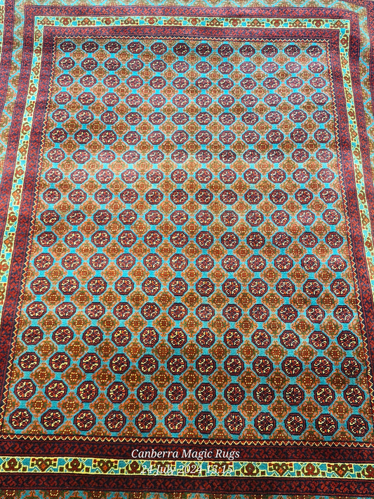 Guaranteed Original Hand Knotted Bukhara Rug (150 X 200 CM) - /products/guaranteed-original-hand-knotted-bukhara-rug