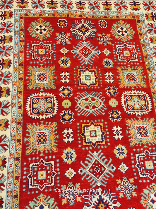 Hand Knotted Kazak with Natural Vegetable Dyes (150 x 210 cm) | Magic RugsHand Knotted Kazak with Natural Vegetable Dyes (150 x 210 cm) | Magic Rugs - /products/hand-knotted-kazak-natural-vegetable-dyes-150-x-210-cm