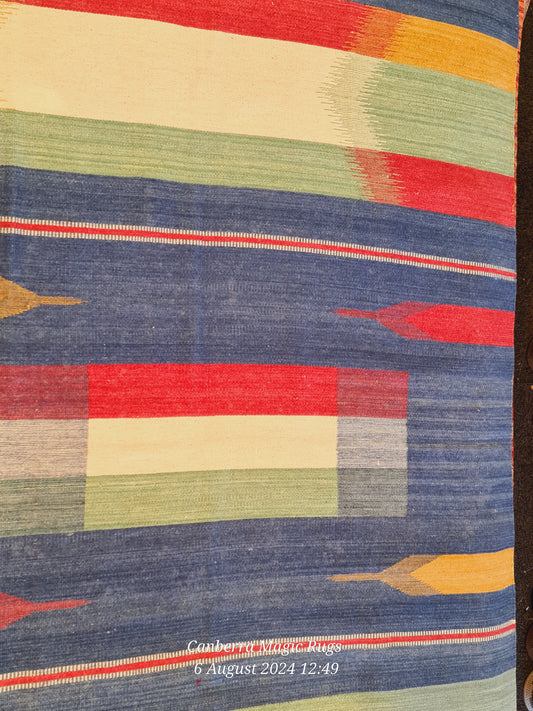 wool handwoven rugsWool on Cotton KILLIM Rugs (140 x 200)CM - /products/beautiful-rainbow-killim-rugs-online