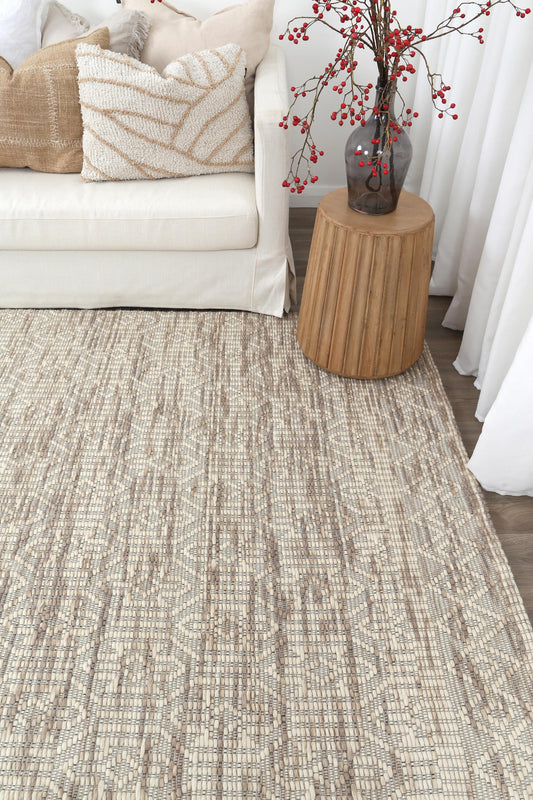 Copacabana Geometric Beige Wool Rug - /products/copacabana-geometric-beige-wool-rug