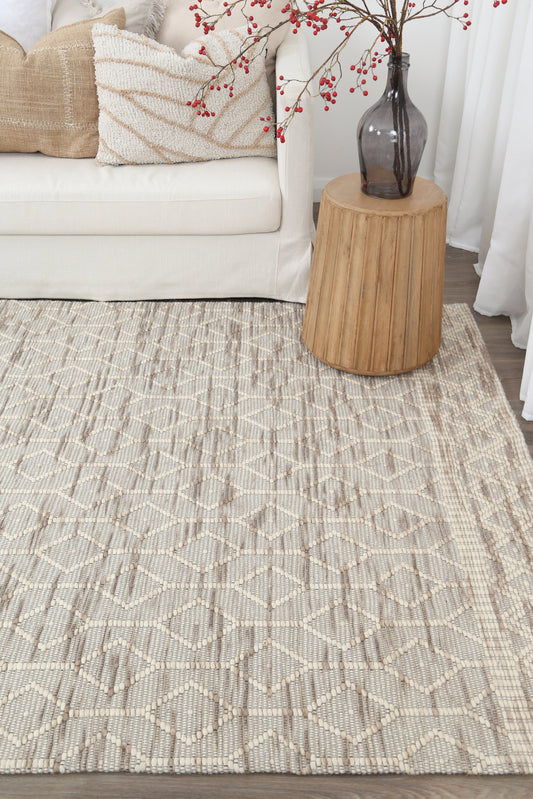 Copacabana Lattice Beige Wool Rug - /products/copacabana-lattice-beige-wool-rug