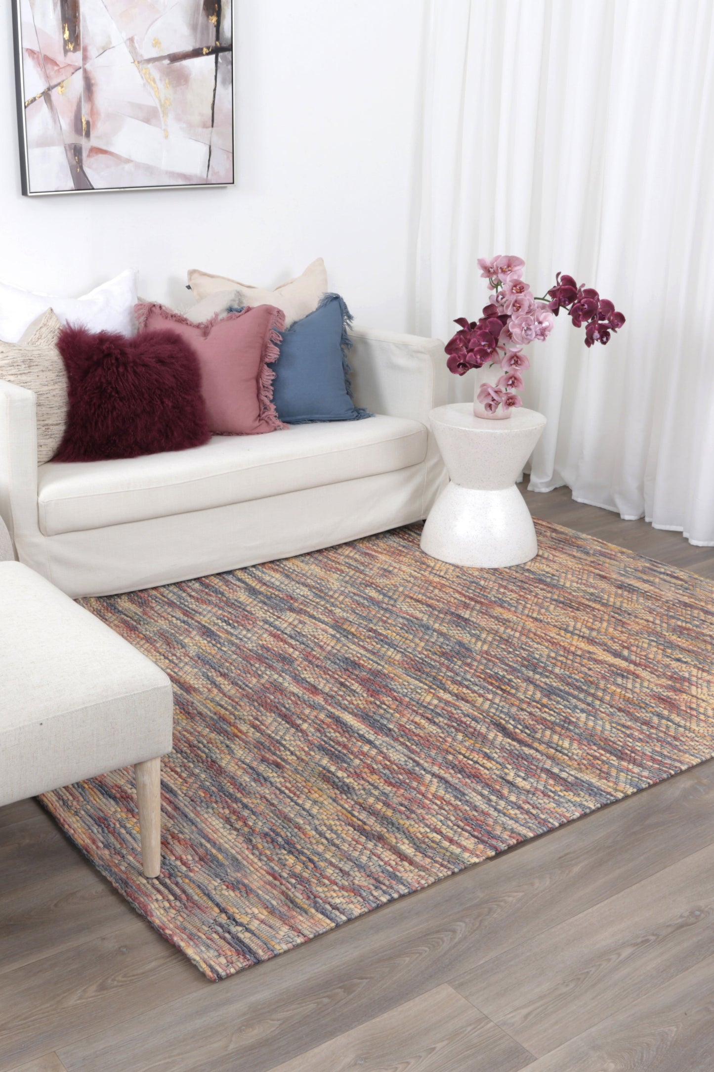 Copacabana Chevron Multi Wool Rug