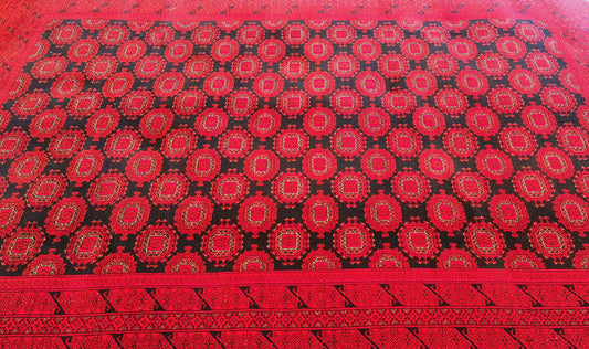 This beautiful and versatile Oriental rug will decorate your home - /products/bukhara-design-hand-knotted-afghan-rug