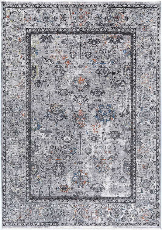 Almeras Border Floral Traditional Grey Multi RugAlmeras Border Floral Traditional Grey Multi Rug - /products/almeras-23647-110