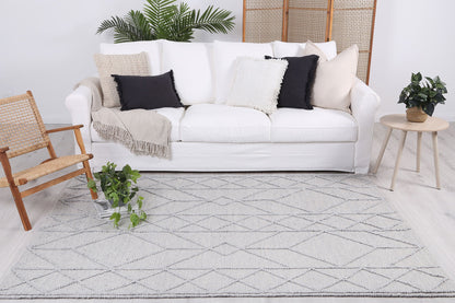 Himalaya Interweave Tribal Grey Wool Rug