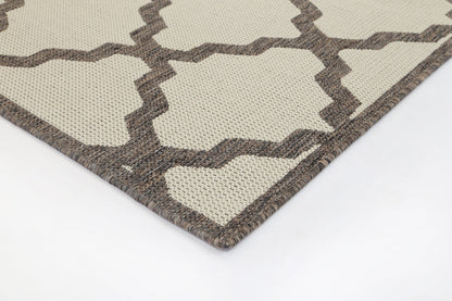 Sisalo Cream and Grey Geometric Rug