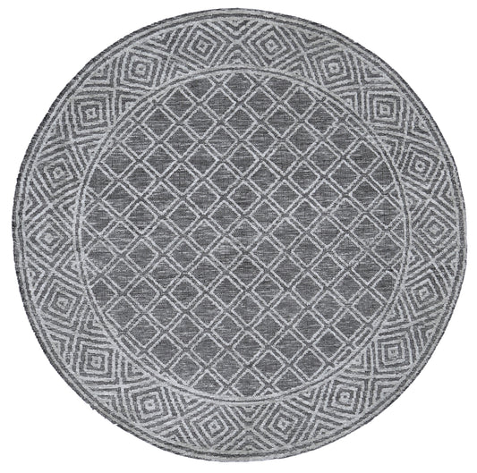 Amritsar Ajnala Grey Round Cotton Blend RugAmritsar Ajnala Grey Round Cotton Blend Rug - /products/amritsar-ajnala-grey-round-cotton-blend-rug