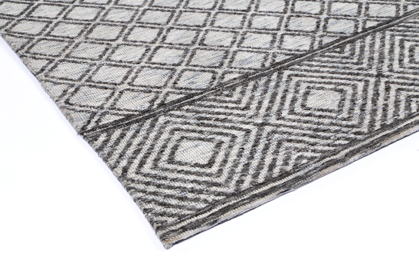 Amritsar Ajnala Charcoal & Beige Cotton Blend Rug