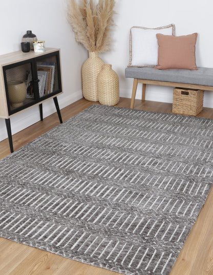 Amritsar Attari Grey Cotton Blend Rug