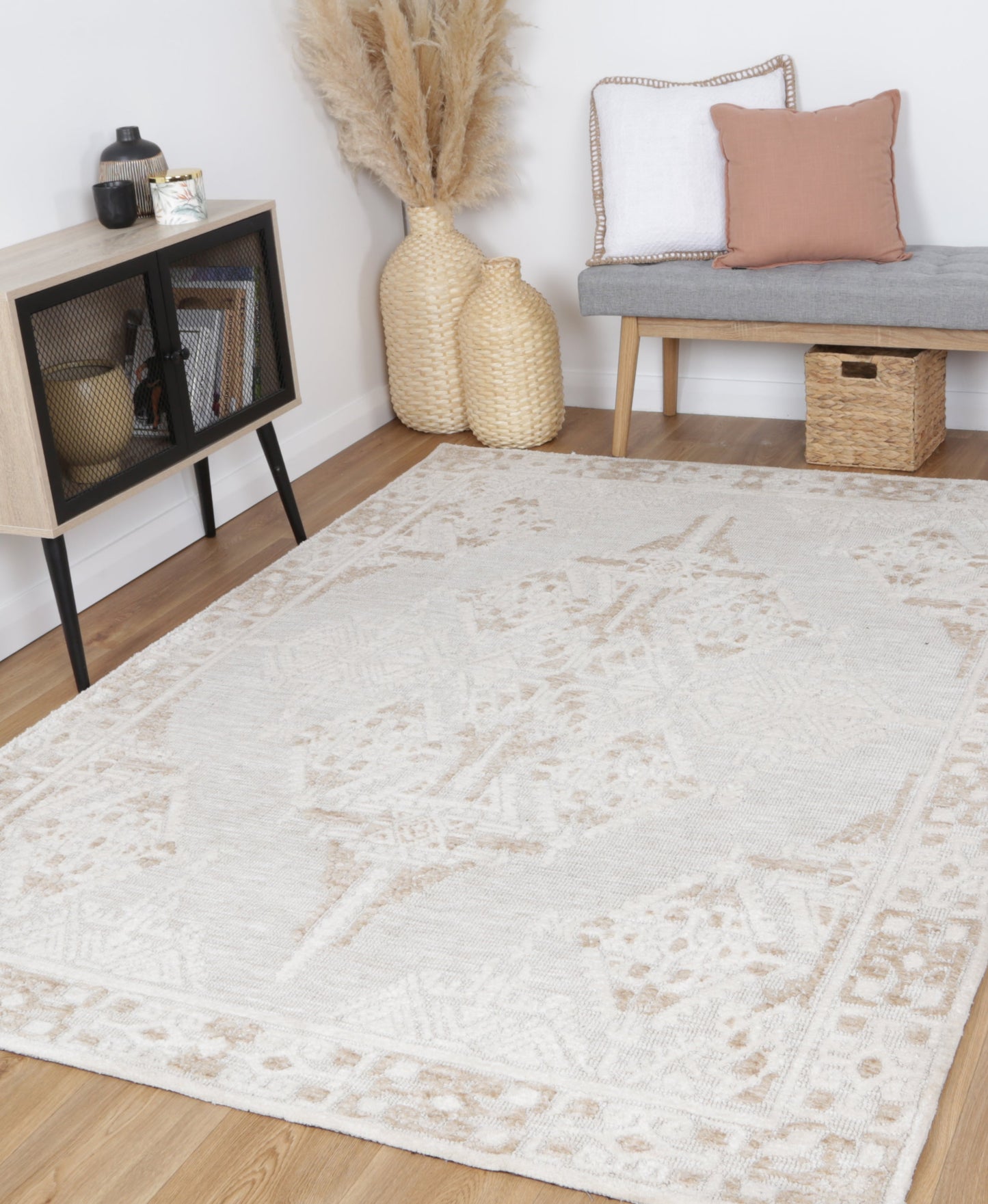 Amritsar Beas Cream Cotton Blend Rug