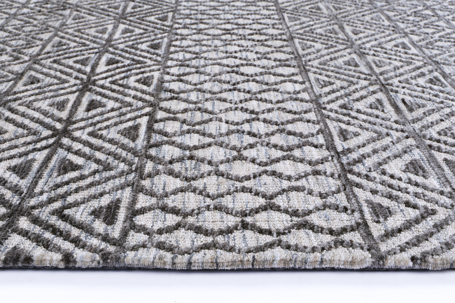 Amritsar Ramdass Charcoal & Beige Cotton Blend Rug