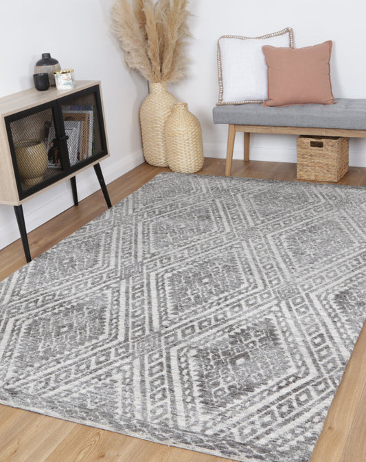 Amritsar Majitha Charcoal & Beige Cotton Blend Rug - /products/amritsar-majitha-charcoal-beige-cotton-blend-rug