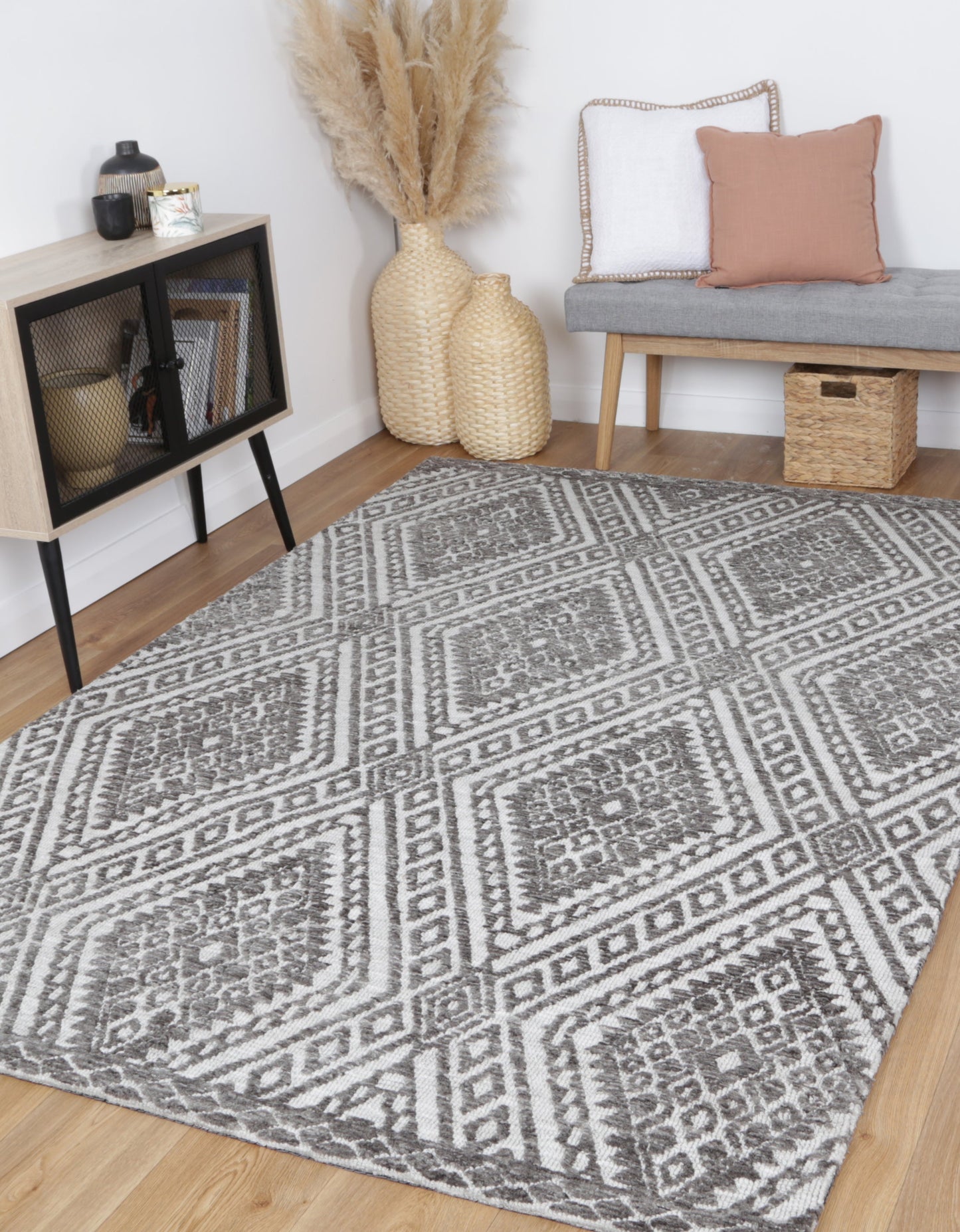 Amritsar Majitha Grey Cotton Blend Rug