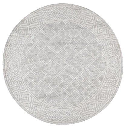 Amritsar Diamond Trellis Cream Round Rug