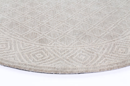 Amritsar Diamond Trellis Cream Round Rug