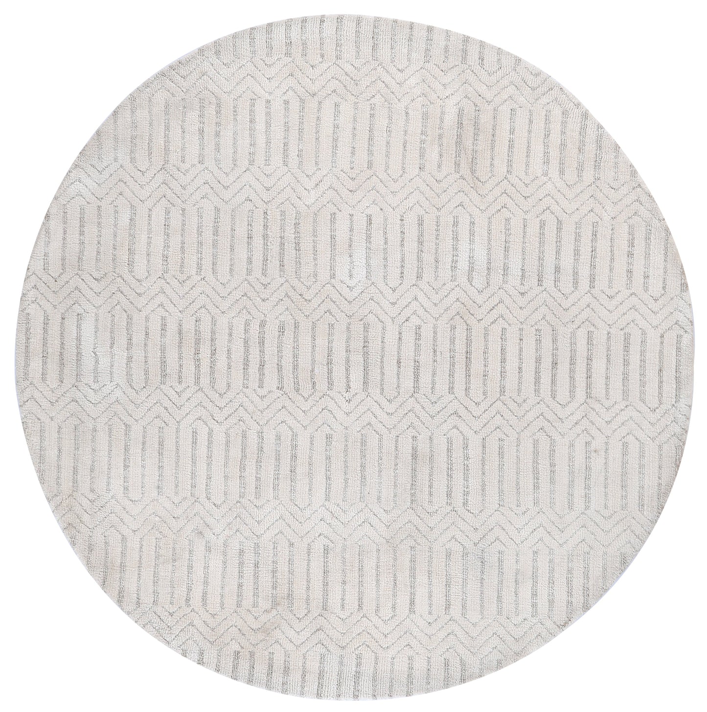 Amritsar Attari Cream Round Cotton Blend Rug