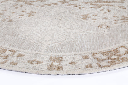 Amritsar Beas Cream Round Cotton Blend Rug