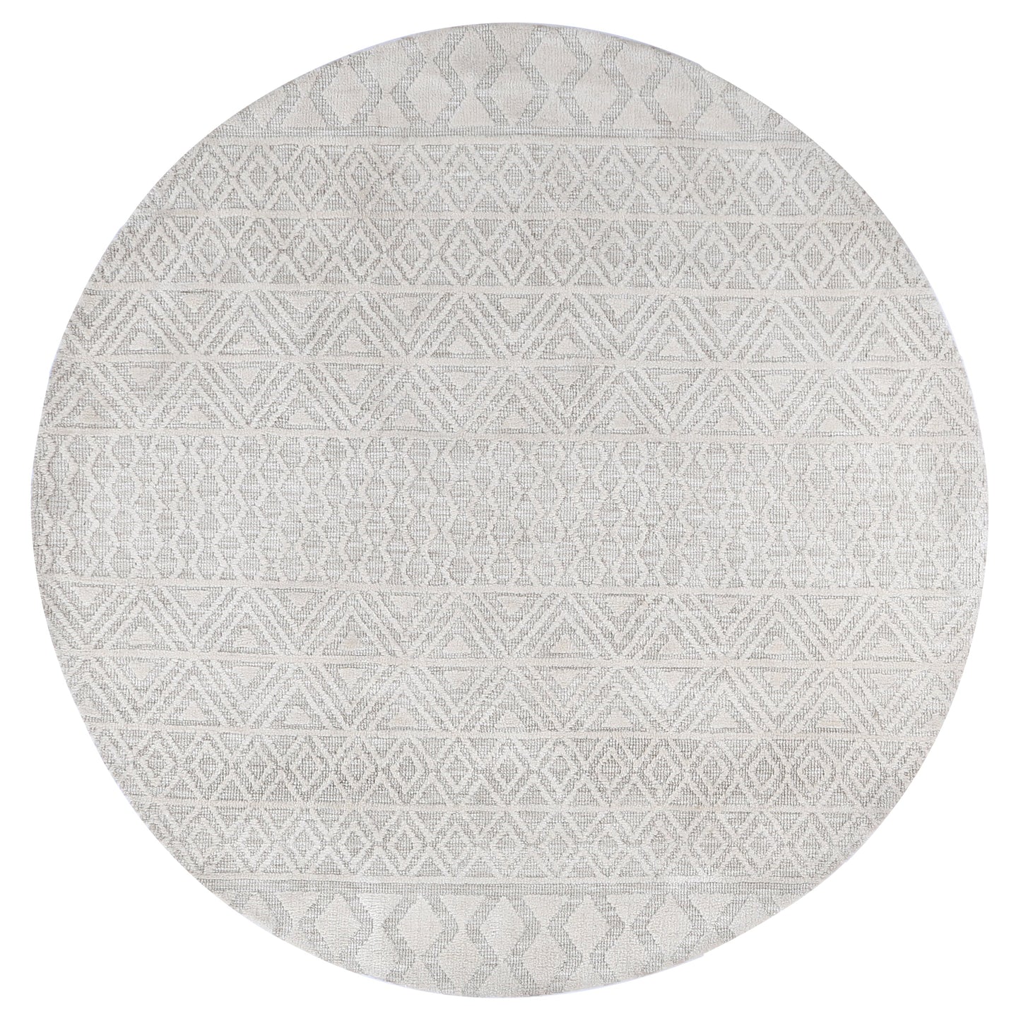 Amritsar Ramdass Cream Round Cotton Blend Rug