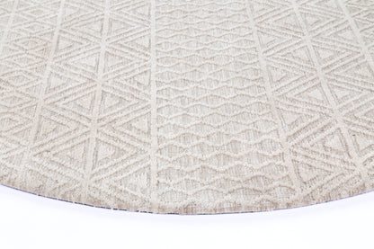 Amritsar Ramdass Cream Round Cotton Blend Rug