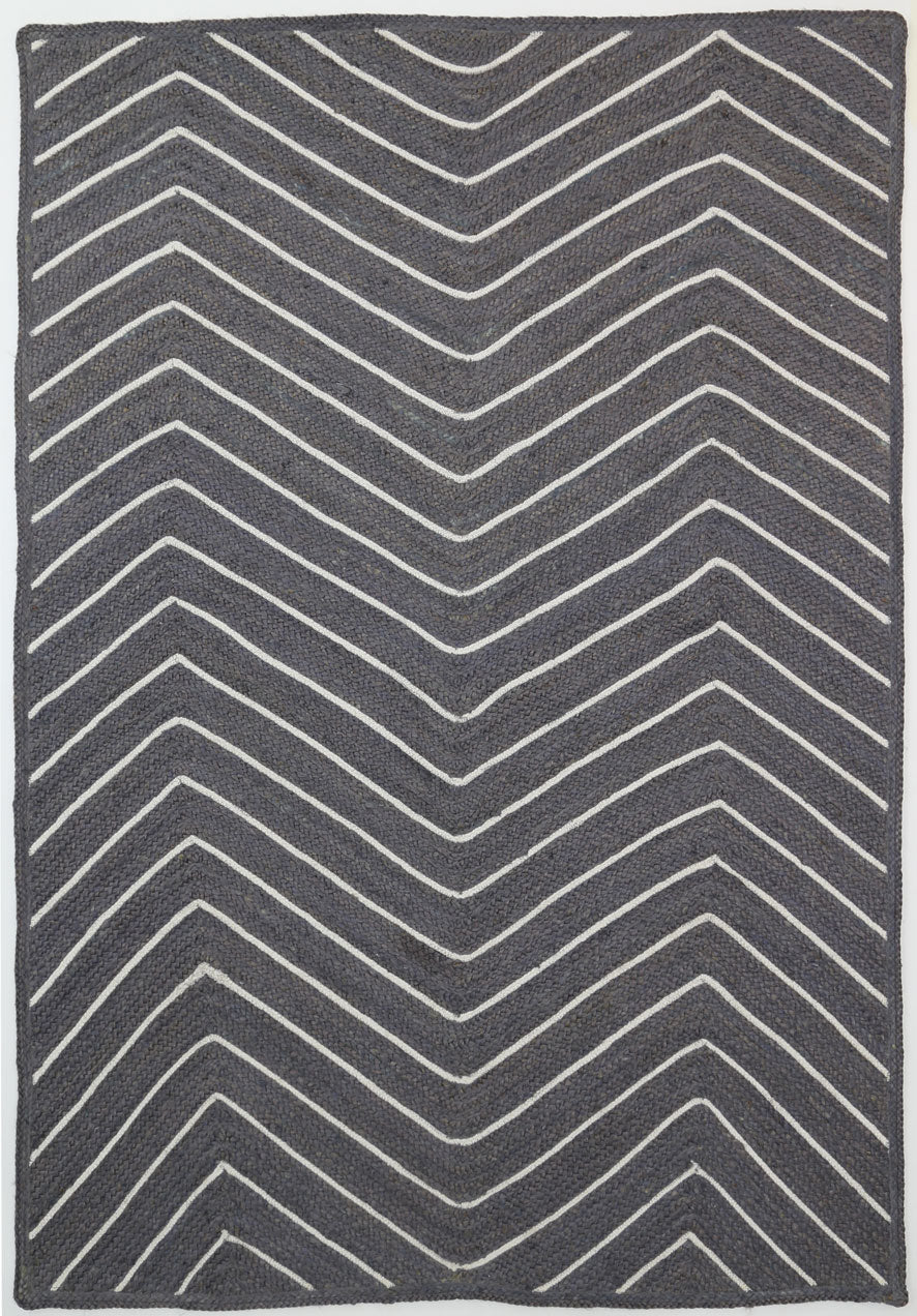 Artwell Grey Chevron Rug