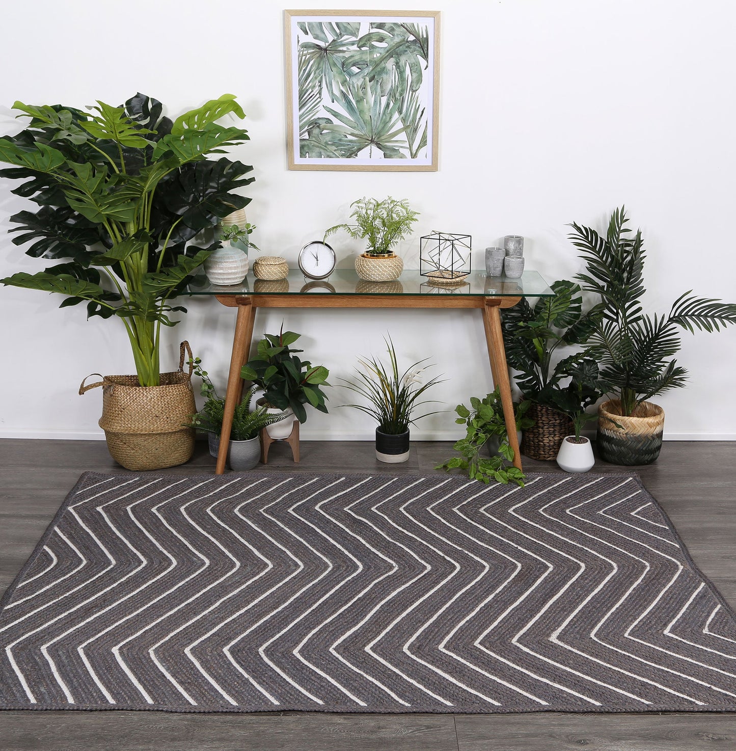 Artwell Grey Chevron Rug