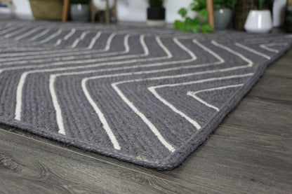 Artwell Grey Chevron Rug