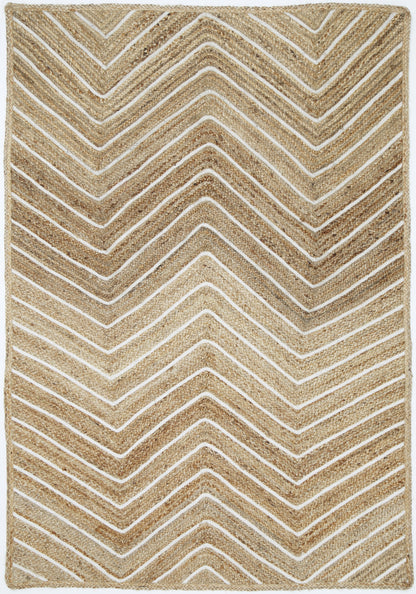 Artwell Beige Chevron Rug