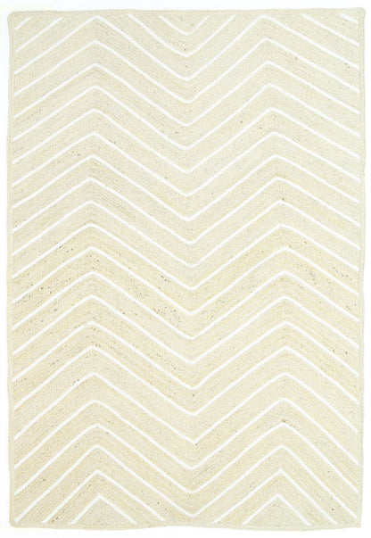 Artwell Light Beige Chevron Rug