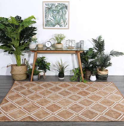 Artwell Beige Parquetry Rug