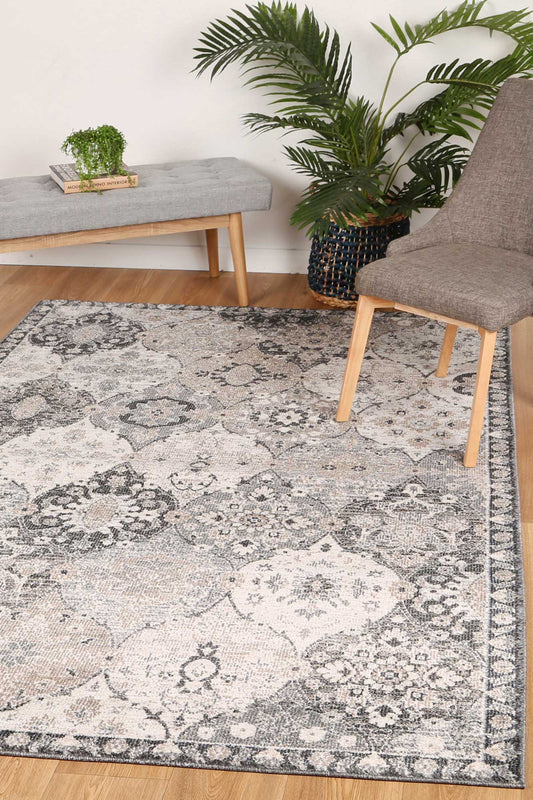 Artifact Meiji Ogee Grey Rug - /products/artifact-meiji-ogee-grey-rug