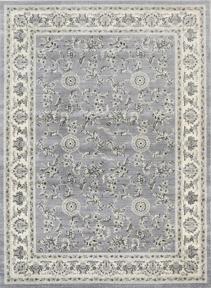 Ariana Grey Cream Border Rug