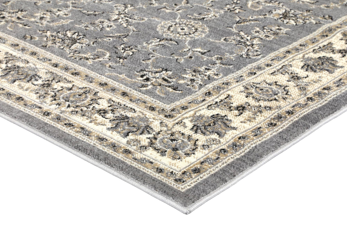 Ariana Grey Cream Border Rug
