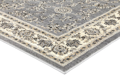 Arya Grey Cream Border Rug