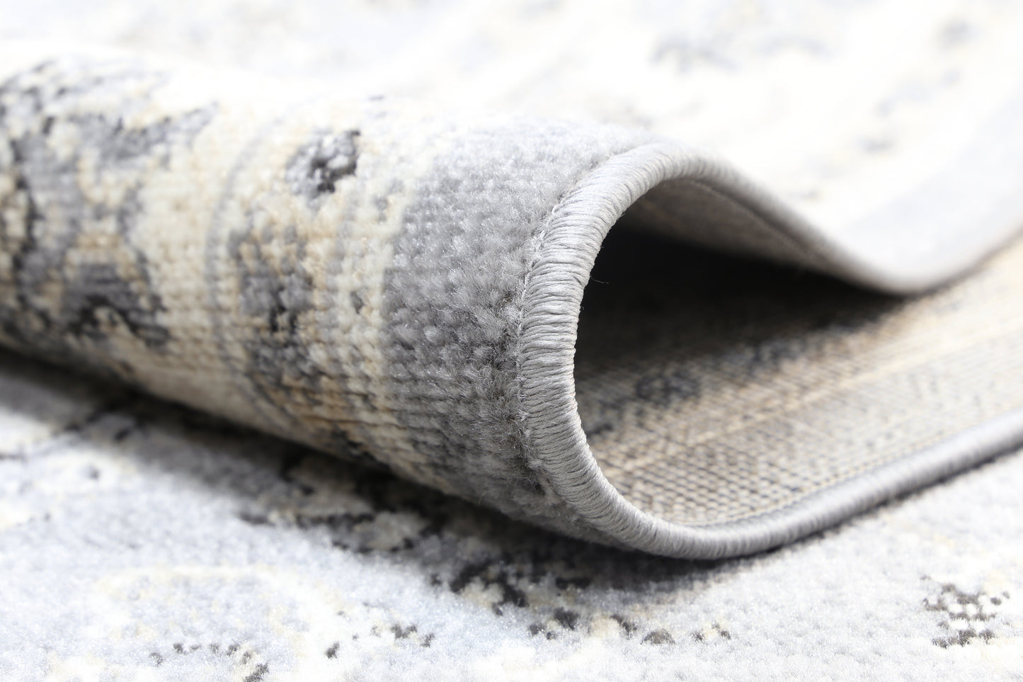 Ariana Grey Cream Border Rug